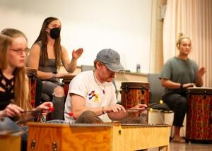 Amy Spears world drumming class 